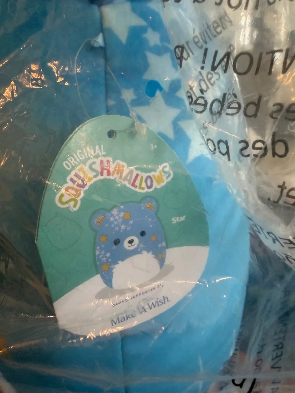 Squishmallows Blue Star Bear Plush
